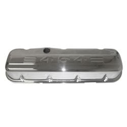 Valve Cover Short Steel Chrome With 454 Logo Pair Big Block Chevrolet 1965-1995