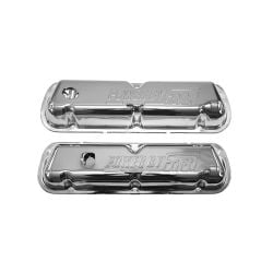 Scott Drake Valve Cover With Powered By Ford Logo Chrome Pair 289/302/351W