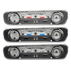 Dakota Digital 6-Gauge Assembly VHX With Silver Alloy Style Face 1965 Mustang
