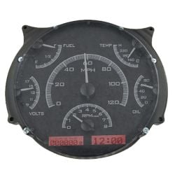 Dakota Digital 6-Gauge Assembly VHX With Black Alloy Style Face And Red Display F-100 1961-1966 / Bronco 1966-1977