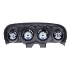 Dakota Digital 6-Gauge Assembly VHX With Silver Alloy Style Face And Blue Display Mustang 1969-1970