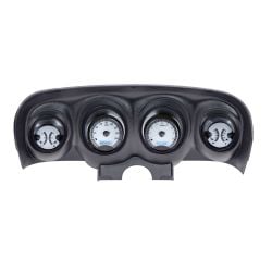 Dakota Digital 6-Gauge Assembly VHX With Silver Alloy Style Face And White Display Mustang 1969-1970