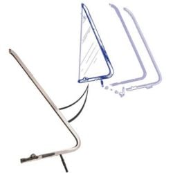 Vent Window Frame Assembly Stainless Steel With Pivot Driver Side F-100 1953-1955