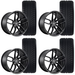 Niche Vosso Wheel And Tire Package 20”X9” Matte Black Mustang 2005-2023