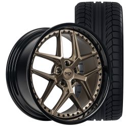 Niche Vice Wheel And Tire Package 20”X9” Bronze With Gloss Black Lip Mustang 2005-2023