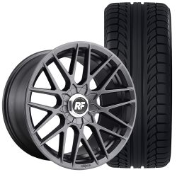Rotiform RSE Wheel And Tire Package 19”X8.5” Matte Anthracite Focus ST 2013-2018/ Focus RS 2016-2018