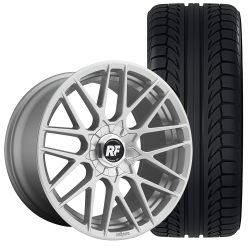 Rotiform RSE Wheel And Tire Package 19”X8.5” Gloss Silver Focus ST 2013-2018/ Focus RS 2016-2018