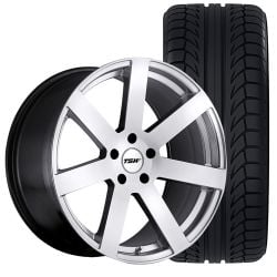 TSW Bardo Wheel and Tire Package 20” X 8.5” Hyper Silver Mustang 2005-2023