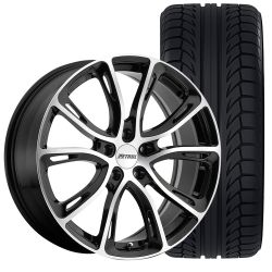 Petrol P5A Wheel And Tire Package 19”X8” Gloss Black W/Machine-Cut Face Focus ST/RS 2013-2018