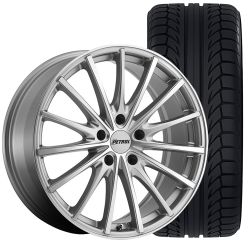 Petrol Wheels P3A Wheel And Tire Package 18”X8” Silver With Machine Cut Face Focus ST 2013-2018/ RS 2016-2018