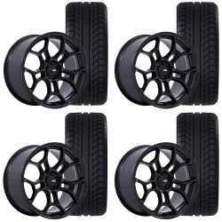 American Racing AR952 GT Street Wheel And Tire Package Mustang 05-26 20”X10”/ 20”X11” Matte Black