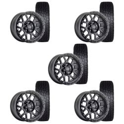 Ford Racing WELD Black 17x8.5 Wheel And Tire Package/ TPMS Kit Bronco 21-26