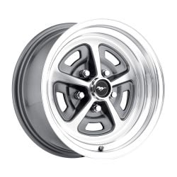 Legendary Magnum 500 Alloy Wheel 15"X7" Charcoal/ Machined Single Mustang 65-73