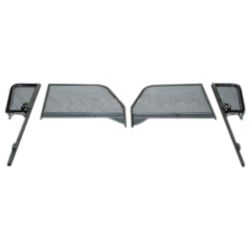 Door Glass Kit 4-Piece Clear With Chrome Frames And Assembled Vent Windows Chevrolet C10 1960-1963
