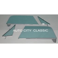 Door Glass Kit 4-Piece Clear With Frames And Channels Chevrolet C10 1967-1972