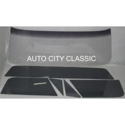 Complete Glass Kit 6-Piece Smoked With Shaded Windshield For Large Deluxe Rear Window Chevrolet C10 1968-1972