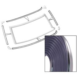 Windshield Molding Flexible Plastic Chrome 15 Foot Roll w/o Corners F-100 77-79
