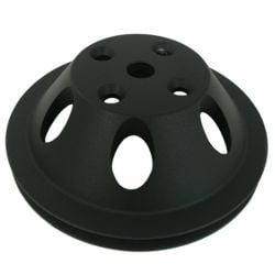 CJ Classic Trucks 1-Groove Water Pump Pulley Aluminum Black For Long Water Pump Small Block Chevrolet 1969-1985