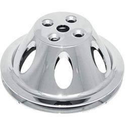 CJ Classic Trucks 1-Groove Water Pump Pulley Aluminum Polished For Long Water Pump Small Block Chevrolet 1969-1985