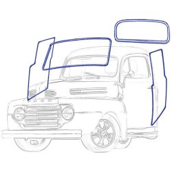 Cab Weatherstrip Kit Without Groove F-100 1948-1950