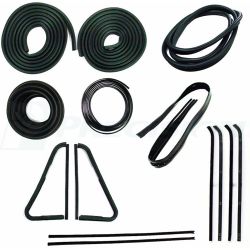 Precision Parts Weatherstrip Kit Complete Chevrolet C10 1964-1966 With Chrome Trim/Trim Groove For Metal Trimmed Door Glass 