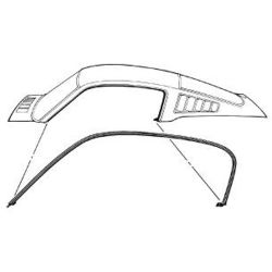 Roofrail Weatherstrips Pair Mustang Fastback 1965-1966