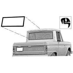 Rear Window Weatherstrip Half Cab With Groove For Chrome Trim Bronco 1966-1977