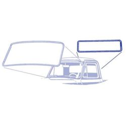 Rear Window Weatherstrip w/o Groove For Chrome Trim F-100 61-66 w/o Wrap Around Window