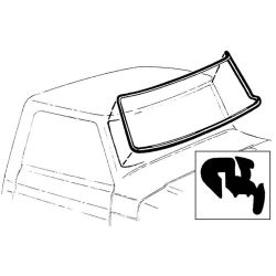 Windshield Weatherstrip With Groove For Wide Chrome Trim F-100/F-150/F-250/F-350 1973-1976