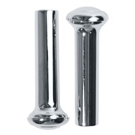 UPR 114-02 Mustang Door Lock Knob Grommets Aluminum Polished Pair 1979-2004