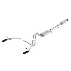 Borla Cat-Back Exhaust System 3" S-Type Dual Rear Exit With 4" Black Tips 145" Wheelbase 5.0L F-150 2011-2014