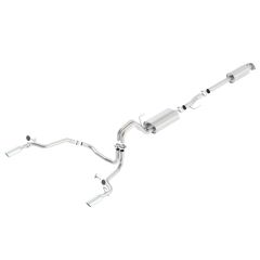 Borla Cat-Back Exhaust System Touring Stainless Steel 3" To Dual 2-1/4" Rear Exit With 4" Polished Tips 145" Wheelbase F-150 2015-2020