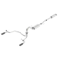 Borla Cat-Back Exhaust System Touring Stainless Steel 3" To Dual 2-1/4" Rear Exit With 4" Black Tips 145" Wheelbase F-150 2015-2020