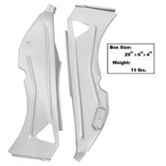 Dynacorn Quarter Structure Brace Inner Weld-Thru Primer Pair Mustang Convertible 1969-1970