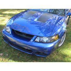 Anchor Room Center Hood Vent Accent Kit Matte Black Vinyl Cobra Mustang 2003-2004
