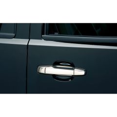PUTCO Exterior Door Handle Cover Chrome Pair Standard/Double Cab Without Passenger Side Key Hole Chevrolet Silverado/GMC Sierra 2007-2013