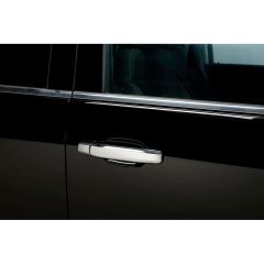 PUTCO Exterior Door Handle Cover Chrome Pair Standard/Double Cab Without Passenger Side Key Hole Chevrolet Silverado/GMC Sierra 2014-2018