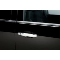 PUTCO Exterior Door Handle Cover Chrome Pair Standard/Double Cab With Passenger Side Key Hole Chevrolet Silverado/GMC Sierra 2014-2018