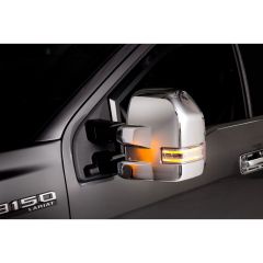 PUTCO Exterior Mirror Cover Chrome Pair With Towing Mirrors F-150 2015-2017