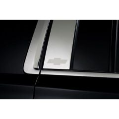 PUTCO Pillar Post Stainless Steel With Chevrolet Logo Set Double Cab/Crew Cab Chevrolet Silverado 2014-2018