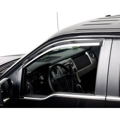 PUTCO Window Visor Element Chrome Front Pair SuperCab/SuperCrew F-150/Raptor 2009-2014