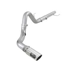 aFe DPF-Back Exhaust System Atlas 4" Aluminized Steel With 5" Polished Tip 3.0L Power Stroke F-150 2018-2020