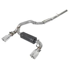 aFe Cat-Back Exhaust System Takeda 3" Stainless Steel With 4-1/2" Polished Tips Focus RS 2016-2018