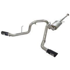 aFe Cat-Back Exhaust System Mach Force XP 3" Stainless Steel With Black Tips 3.5L EcoBoost F-150 2011-2014