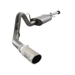 aFe Cat-Back Exhaust System Mach Force XP 3" to 3-1/2" Stainless Steel With Polished Tips 3.5L EcoBoost F-150 2011-2014