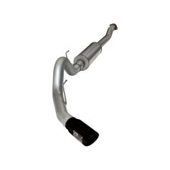 aFe Cat-Back Exhaust System Mach Force-Xp 4" Stainless Steel Single Rear Side Exit With 6" Black Tip 2.7L/3.5L EcoBoost F-150 2015-2020