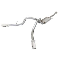 aFe Cat-Back Exhaust System Mach Force-Xp Stainless Steel 3" To 3-1/2" Dual Side Exit With Polished Tips 5.0L F-150 2015-2020