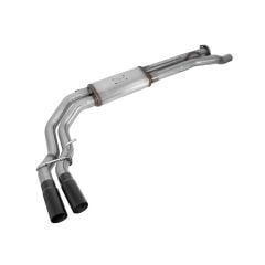 aFe Cat-Back Exhaust System 3" Stainless Steel Rebel Dual Side Exit With Black Tips Raptor F-150 2017-2020