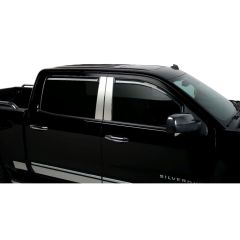PUTCO Window Visors Tinted Set Crew Cab Chevrolet Silverado/GMC Sierra 2014-2018