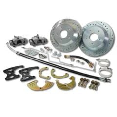 Classic Performance Products Big Brake Kit Rear With Dimpled/Slotted Rotors For 5x5 Lug Pattern Chevrolet C10 1963-1966